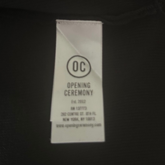 NWT - Opening Ceremony Black BodyCon Stretch Skirt with Side Ruffles - Size L - Picture 11 of 13